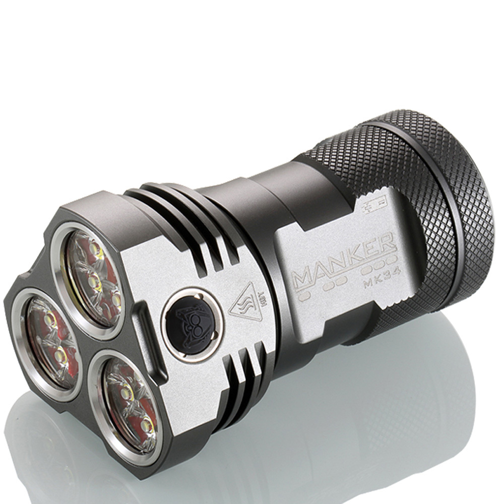 Manker MK34 12顆LED XP-G3 8000/6500流明 冷白光 大泛光手電筒