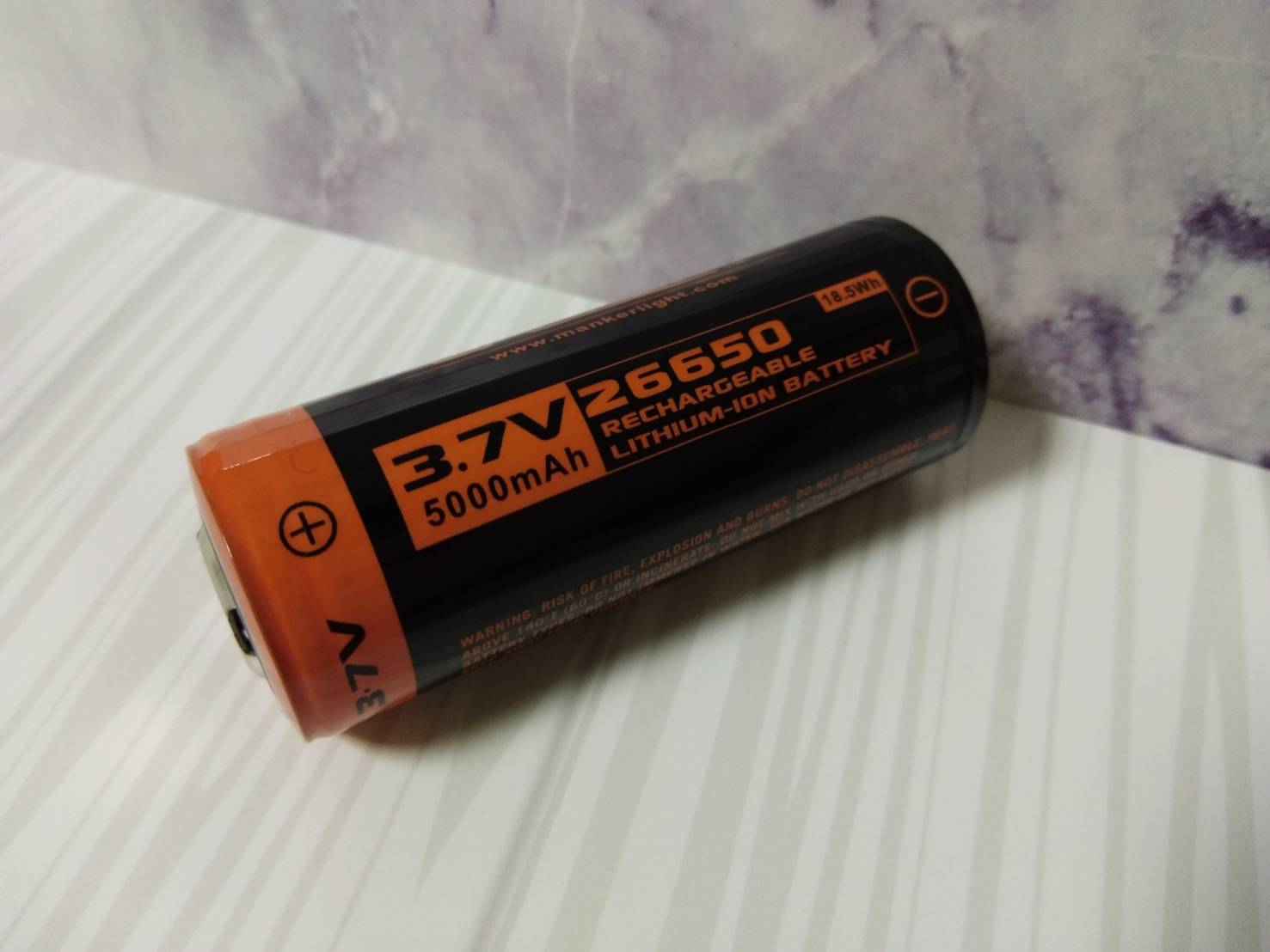 Manker 26650 5000mAh 3.7V 保護版鋰電池 原廠電池