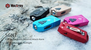 Mecarmy 邁可密 SGN7 550流明USB充電 鑰匙圈手電筒 隨身警報器