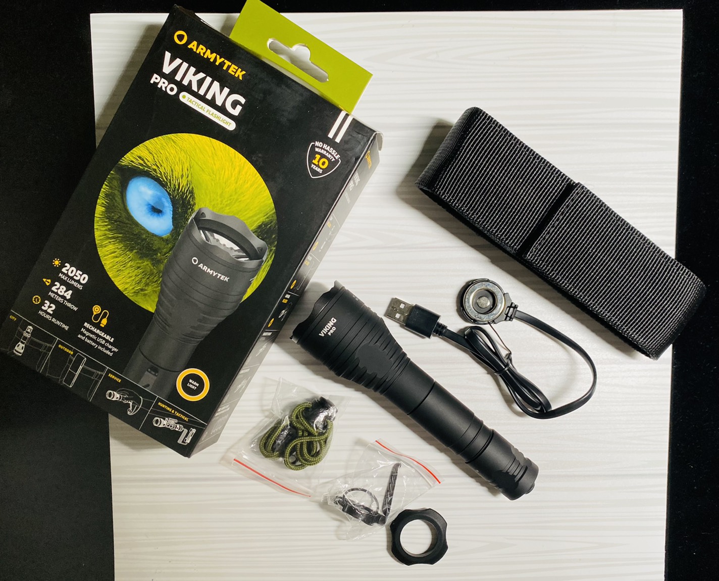 加拿大 Armytek VIKING PRO 海盜 XHP50.2 2200流明 288米 戰術強光手電筒 防水防摔10米 軍用 執法人員 一鍵強光 尾部磁吸 USB充電 泛光