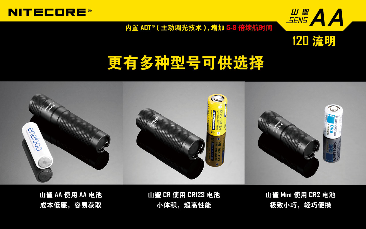 nitecore sens 系列 AA CR Mini 感應式EDC