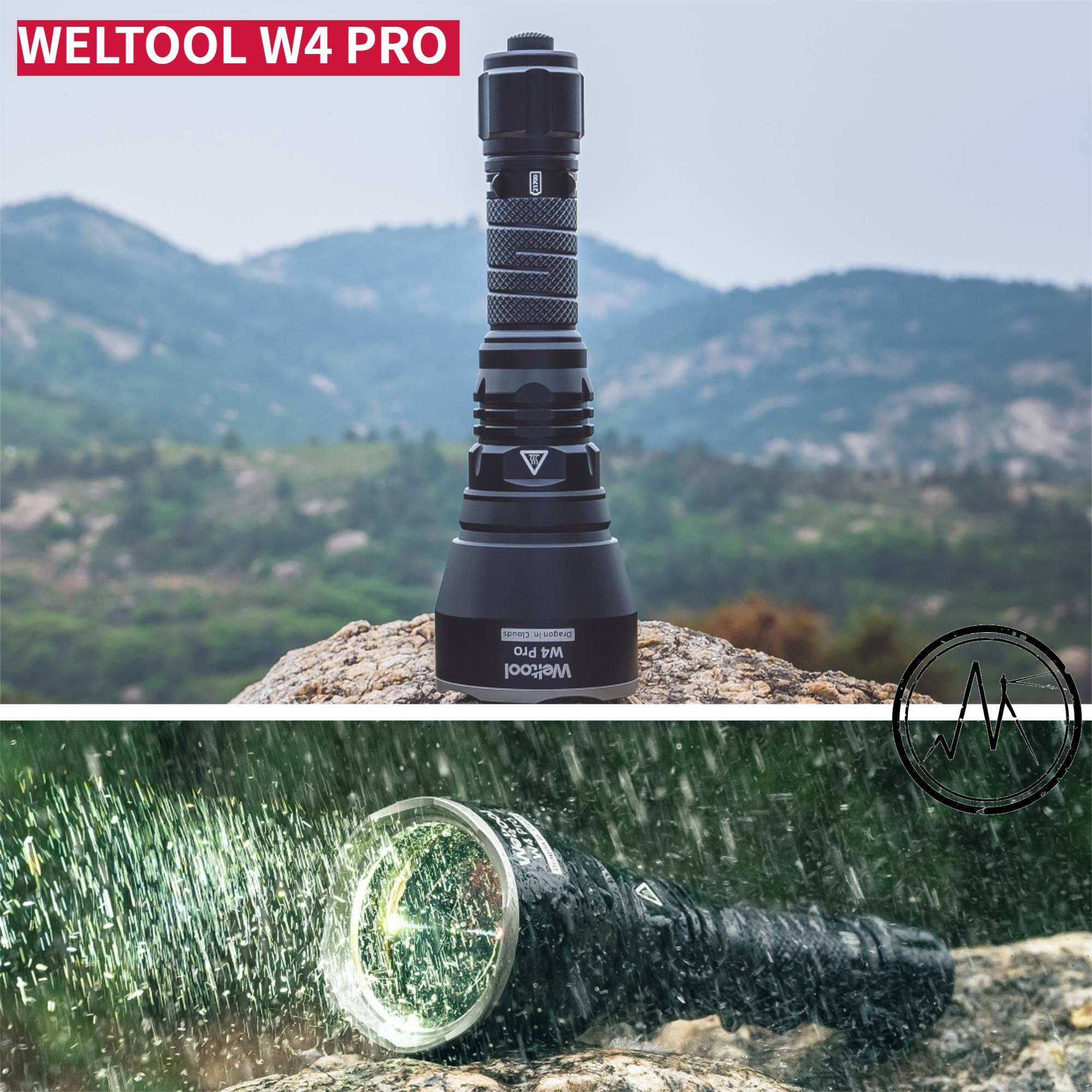 [停產] WELTOOL W4 PRO 3395米射程 LEP 超聚光手電筒 附充電電池