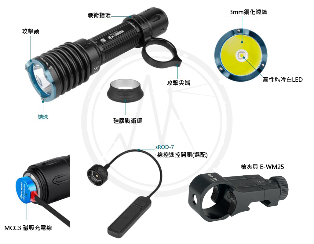 Olight Warrior X 3 2500流明 560米 強光戰術手電筒 破窗 聚光 LED 手電筒 WARRIOR X PRO 升級