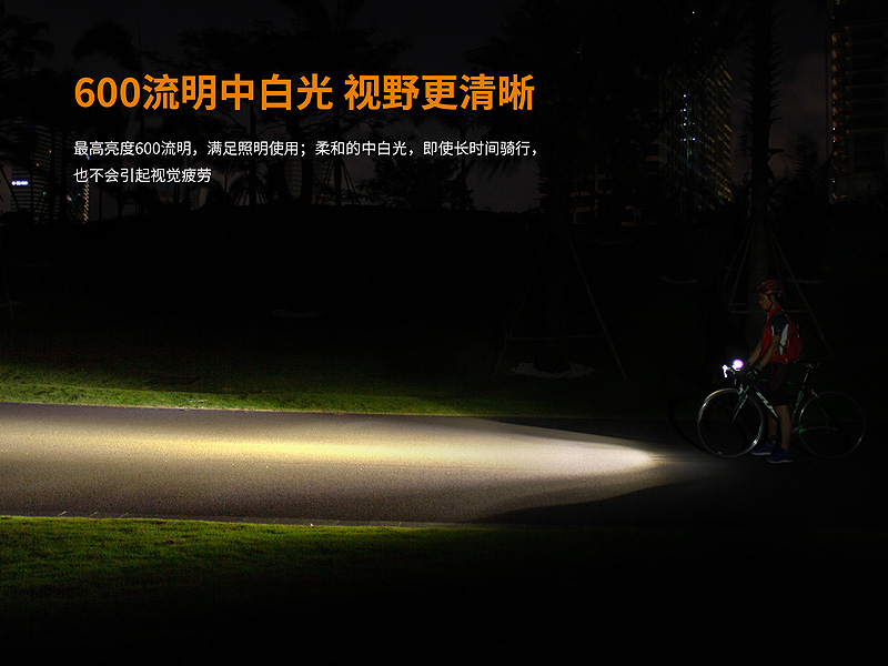 【停產】Fenix BC25R 600流明 輕量化自行車燈 單車燈 截止線光斑 USB充電 快裝車夾 中白光