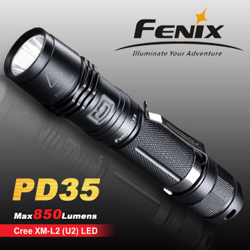 【請參考PD35 TAC】Fenix PD35 xm-l2 強光手電筒正品850流明高亮LED1*18650充電 【請參考PD35 TAC】Fenix PD35 xm-l2 強光手電筒正品850流明高亮LED1*18650充電