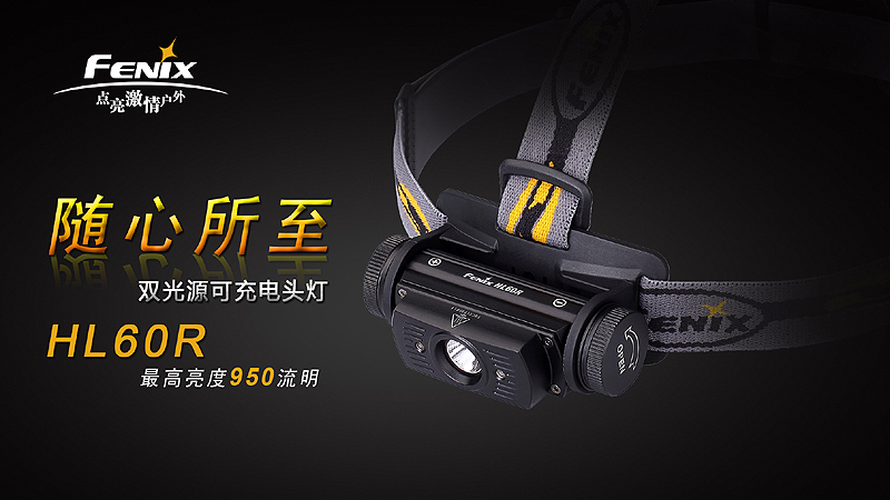 FENIX HL60R 雙光源可充電頭燈 Micro USB充電功能