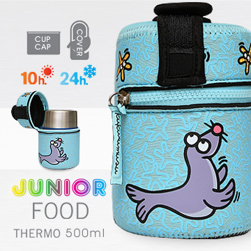 西班牙Laken FOOD THERMO 兒童食物保溫罐(0.5L) 藍色/海獅 型號:#KP5-F