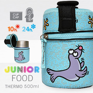 西班牙Laken FOOD THERMO 兒童食物保溫罐(0.5L) 藍色/海獅 型號:#KP5-F