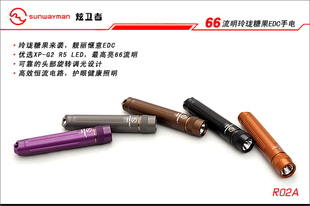 SUNWAYMAN R02A 66流明 小巧玲珑糖果EDC AAA電池精品手電