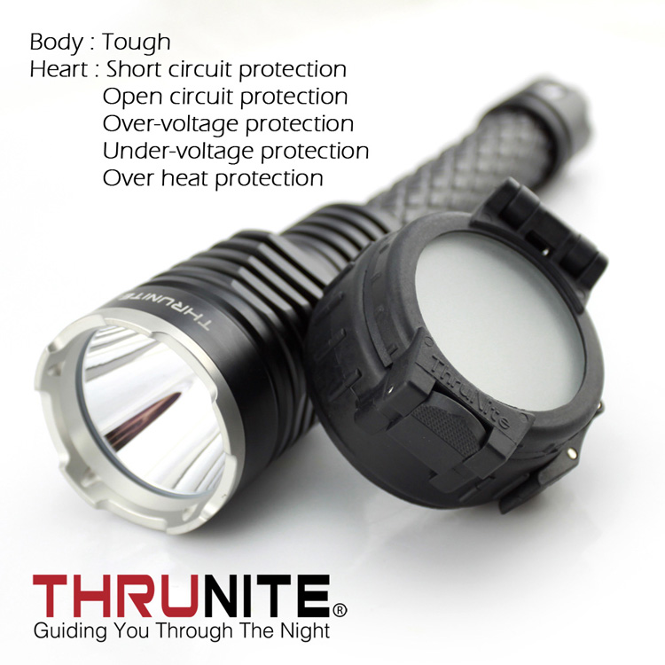 ThruNite V5 長款LED手電筒XM-L2 U2 堅固抗摔1500流明(可加購柔光罩，加購價為650元)