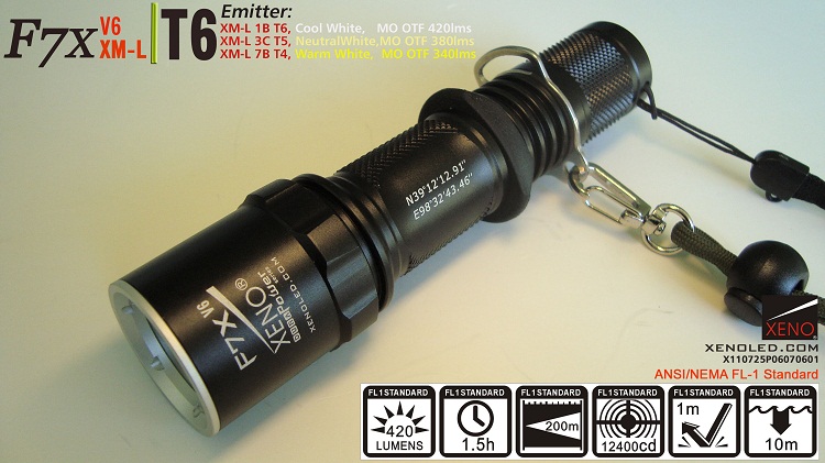 XENO F7X 強光手電筒充電LED手電筒遠射王